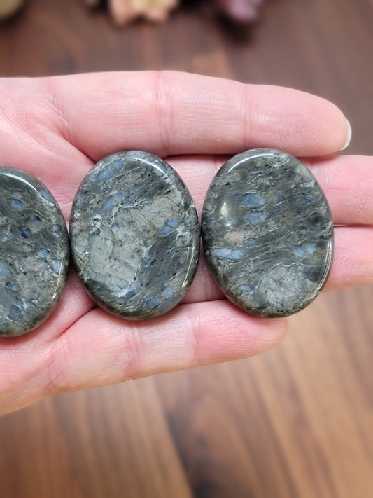 Worry Stone: Que Sera Blue Crystal - Pocket Fidget for Stress