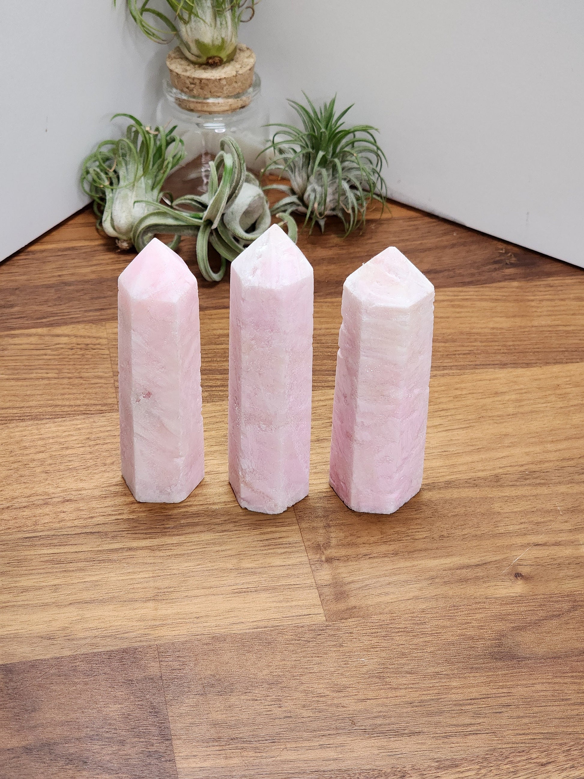 Aragonite Crystal Tower: Pink and White Stone (3.5 Inches)