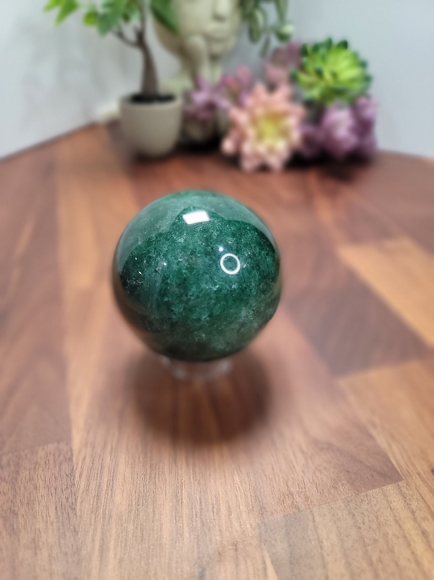 Green Strawberry Quartz Sphere: Sparkling Crystal Ball (68MM)