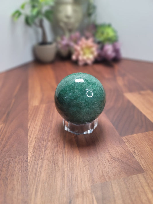 Sparkling Green Strawberry Quartz Sphere | 63 MM | Personal Collection | Only 1 Available