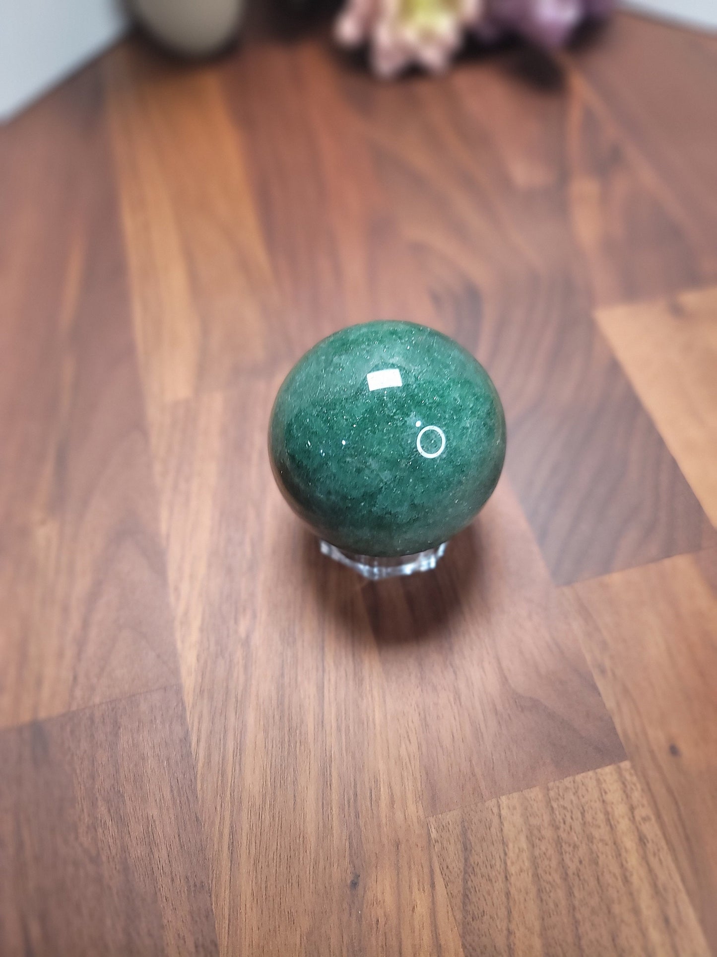 Sparkling Green Strawberry Quartz Sphere | 63 MM | Personal Collection | Only 1 Available