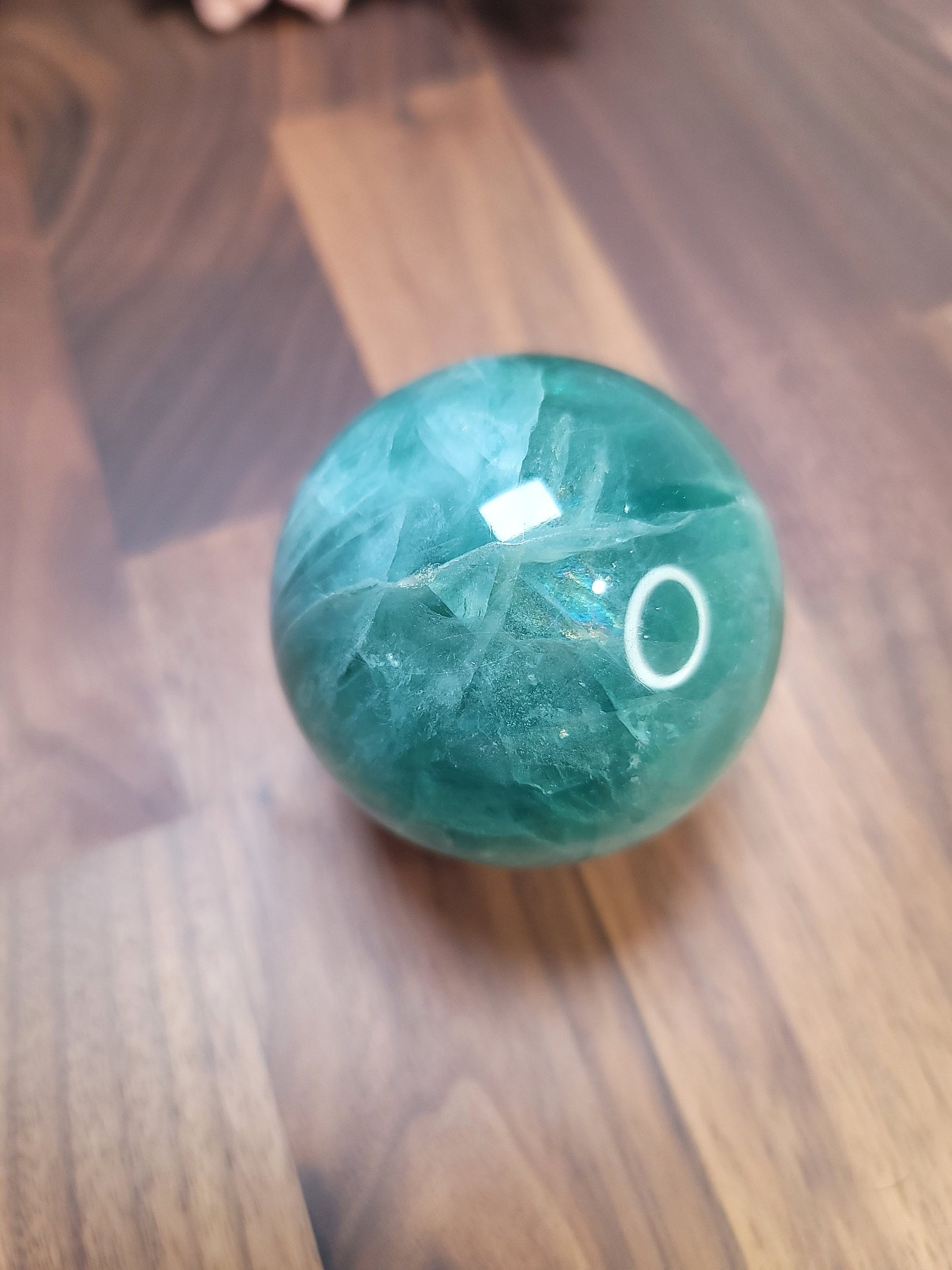 Crystal Sphere: Green Fluorite Decorative Stone (66mm)
