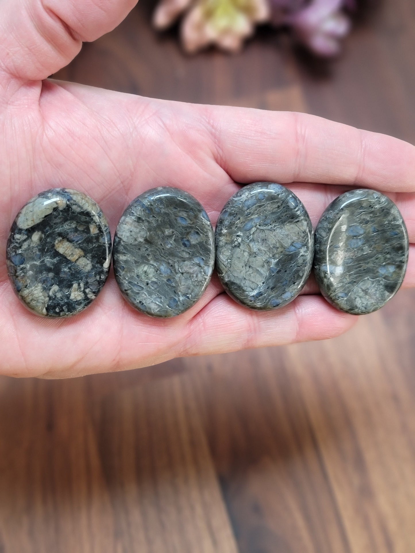 Worry Stone: Que Sera Blue Crystal - Pocket Fidget for Stress