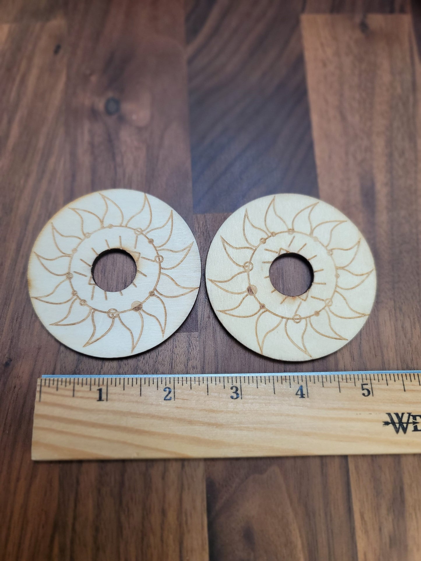Crystal Sphere Stand: Sun Etched White Wood (Small Display)