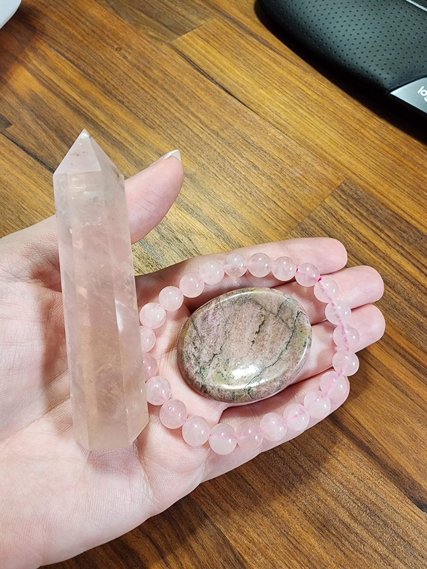 Crystal Bundle Offer: Medium Tower, Bracelet & Worry Stone Set | Healing Crystals, Intuitive Selection | Gift Ready