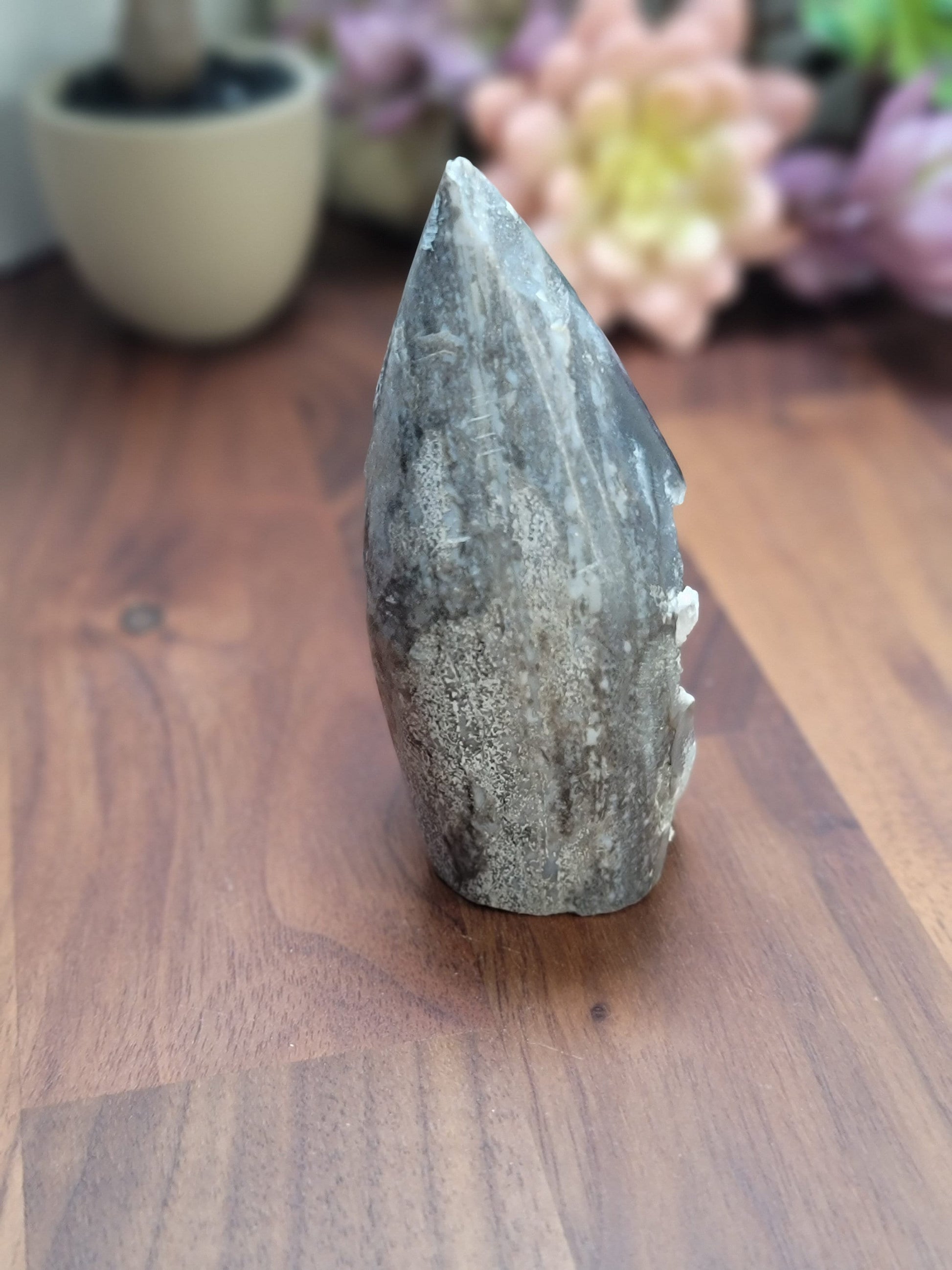 Druzy Sphalerite Free Form (G) Georgia | 3.6" | Sparkling Black and Gray Flame | Only 1 Available