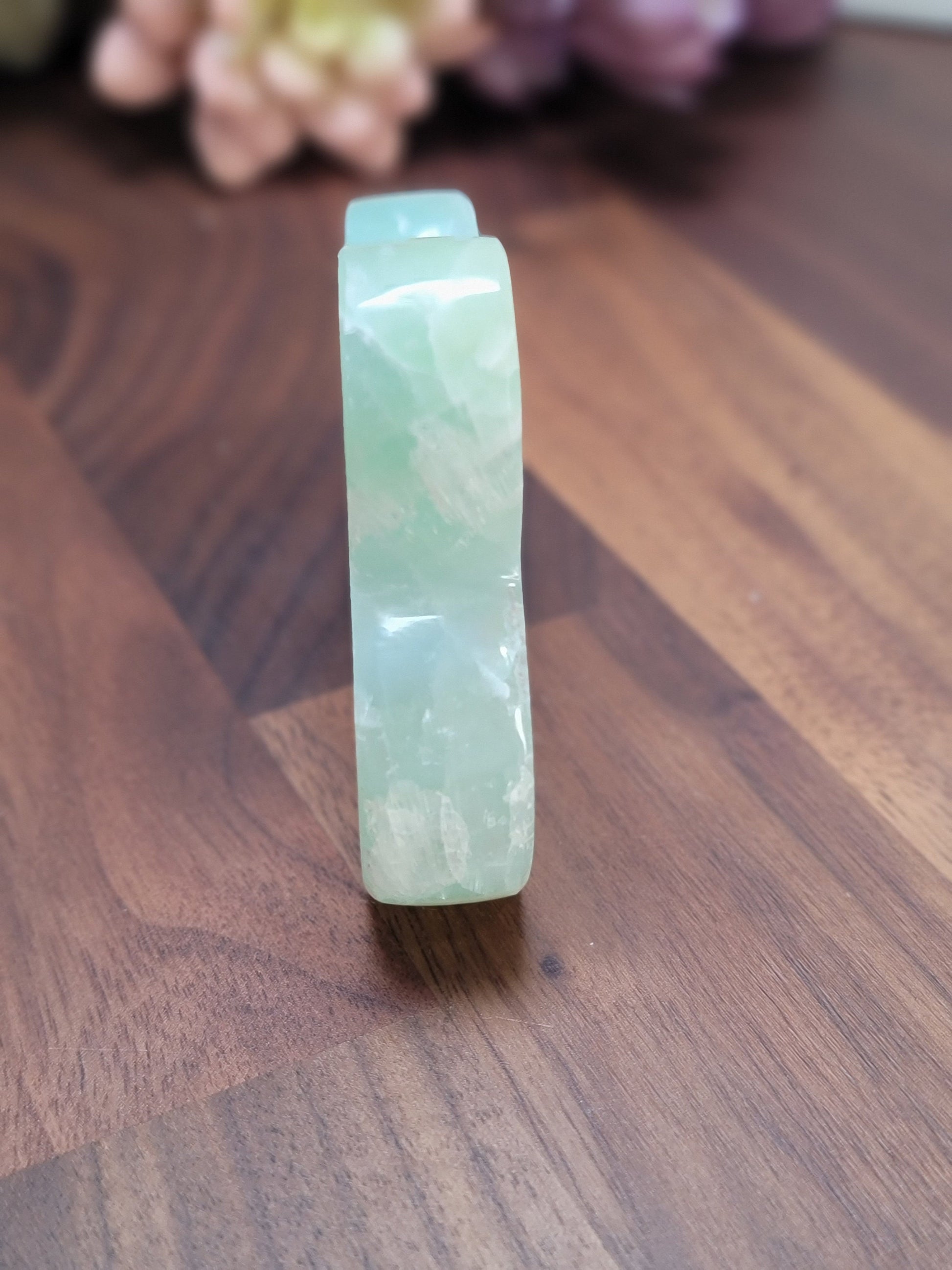 Pistachio Calcite Cloud Carving: Green and Teal Blue Crystal