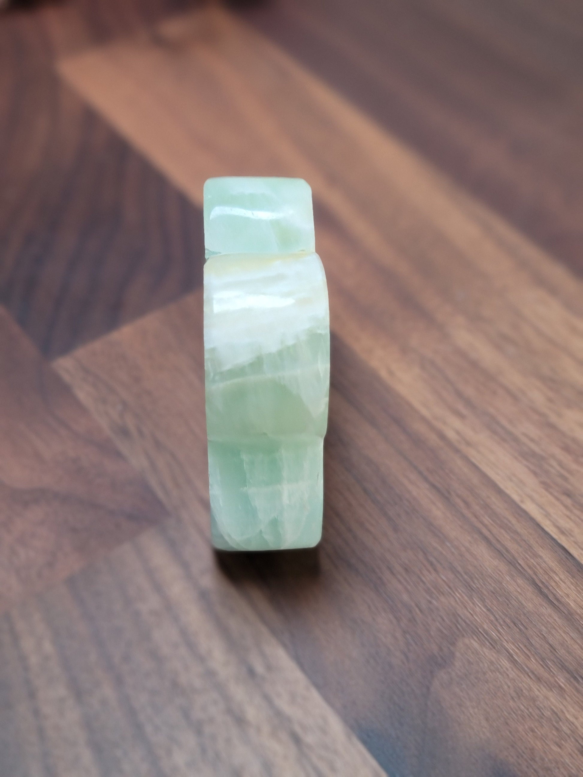 Green Calcite Cloud Crystal Carving | 87 X 56 MM | Green and White | Only 1 Available C