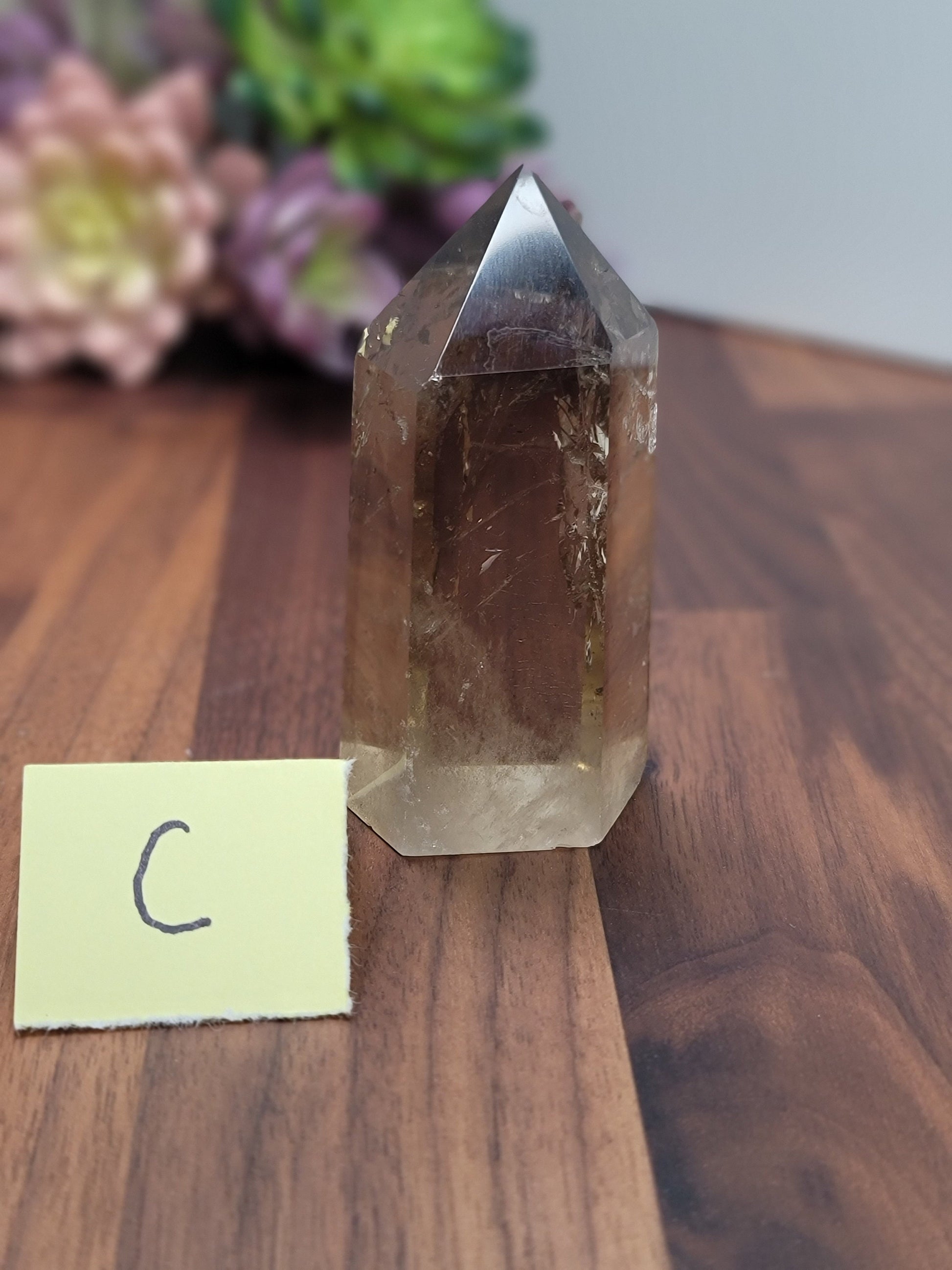 Smokey Quartz Crystal Tower | Various Sizes | Yellow and Clear Crystal Point | You Choose