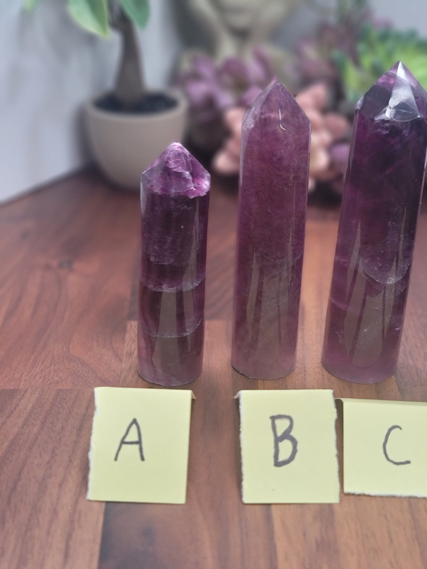 Pretty Purple Fluorite Tower | 3 - 5 Inches | Purple and Clear Crystal Point | You Choose
