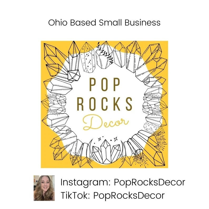 a picture of a yellow background with the words pop rocks decor