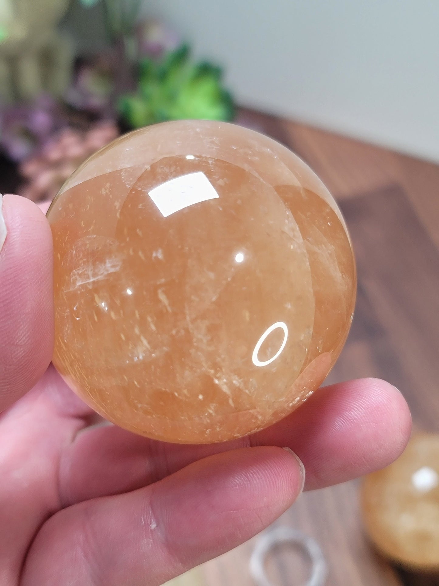 Sparkling Optical Calcite Sphere | White, Honey & Gold colored Crystals | Around 60mm each | You choose your mediation stone for Autumn fall