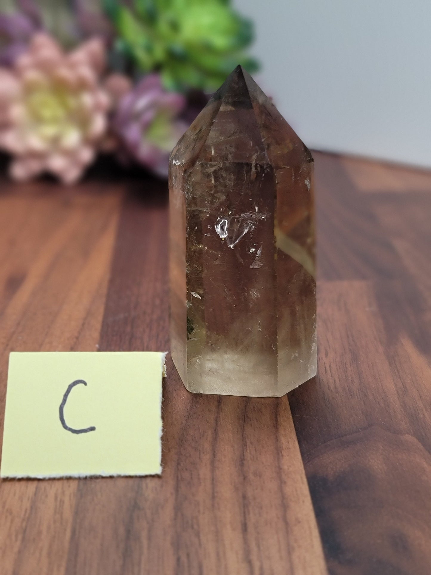 Smokey Quartz Crystal Tower | Various Sizes | Yellow and Clear Crystal Point | You Choose