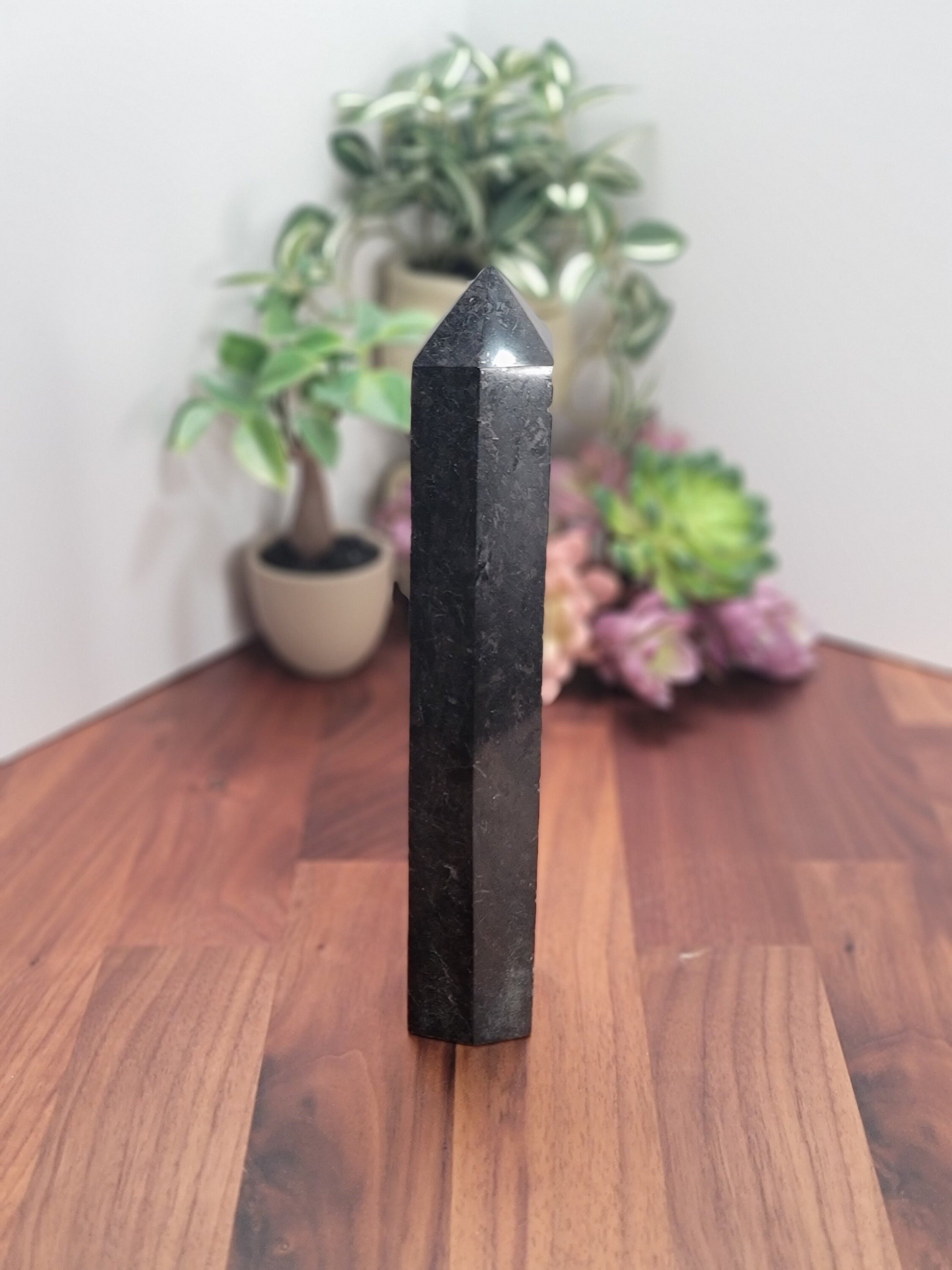 Fancy Fireworks Garnet Tower | 8.5 Inch | Blue Black and Gray Crystal Point | Only 1 Available | B