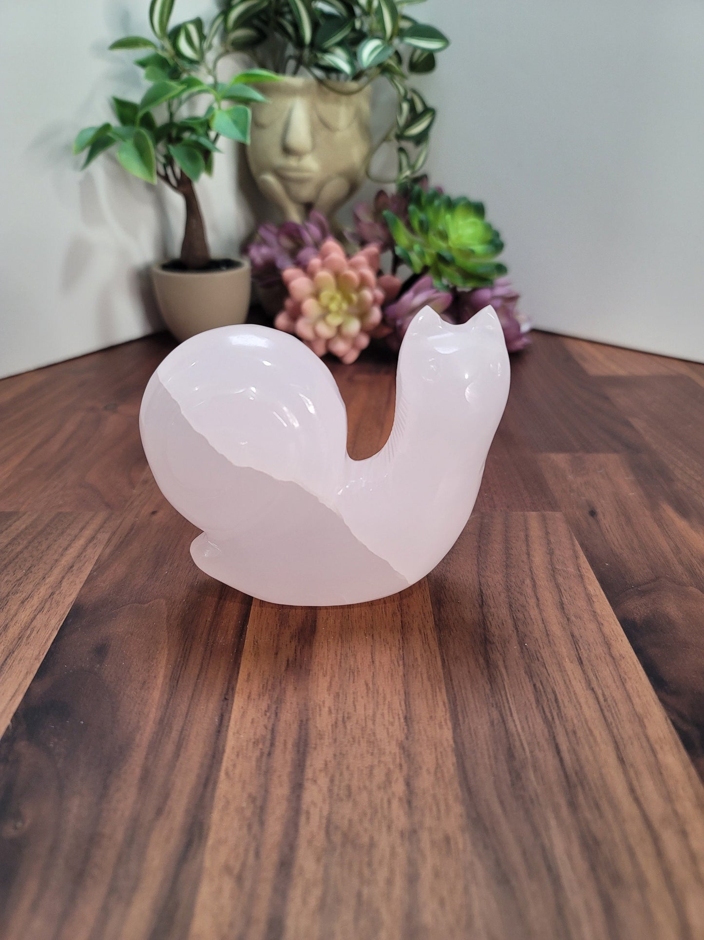 Pink Mangano Calcite Snail Carving | Neon Pink UV Reaction | Adorable Fairy Garden Decor