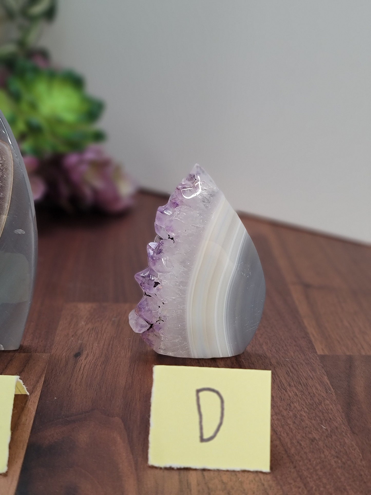 Amethyst Agate Free Forms | 3"-5" | Purple & Clear Quartz Druzy Pockets on Blue Agate | Chose Your Crystal!