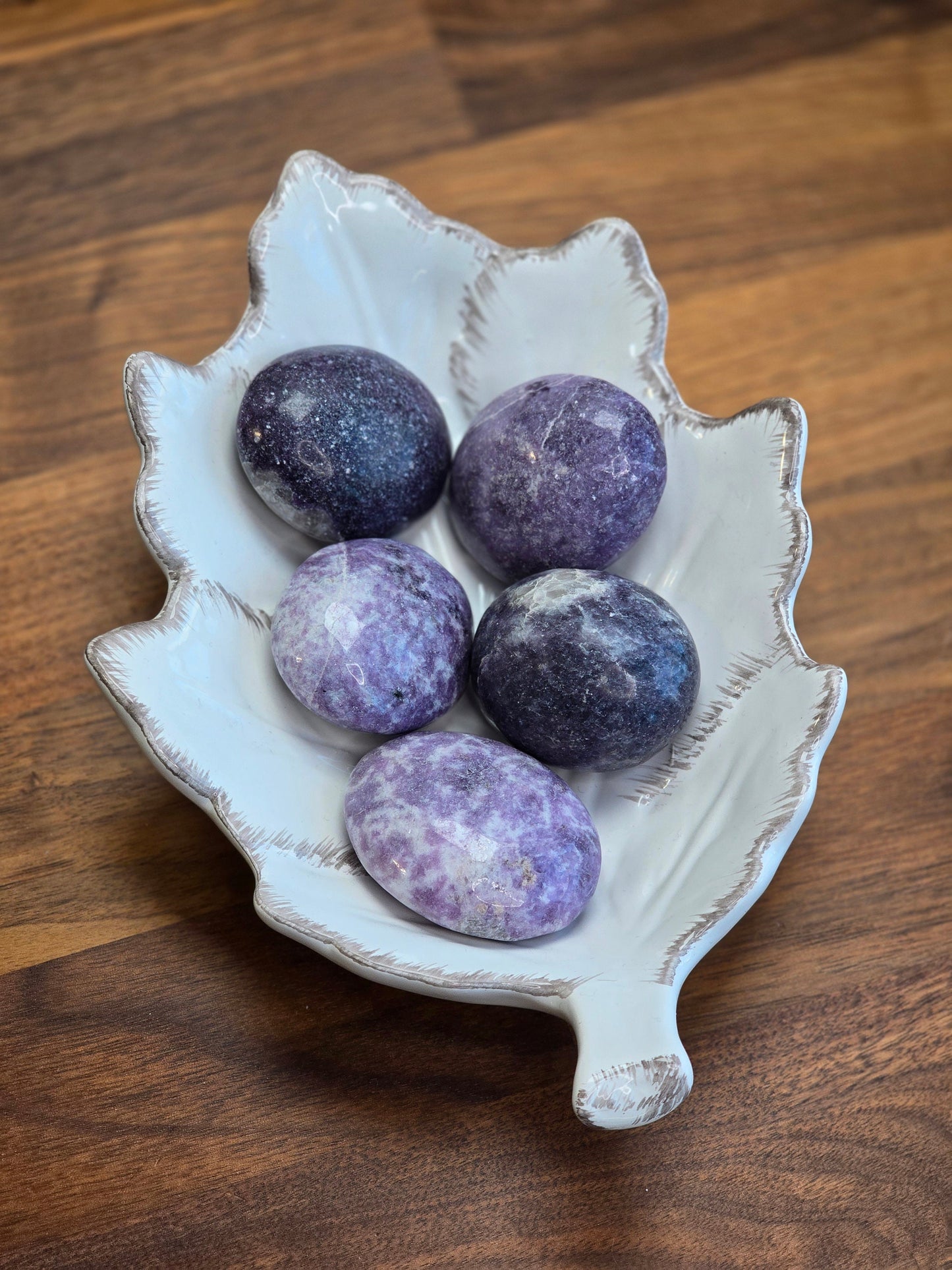 Lepidolite Palm Stone | Purple Crystal Pocket Fidget for Grounding, Calming Energy & Tactile Sleep Aid | Lilac to Grape Hues Intuitive Pick