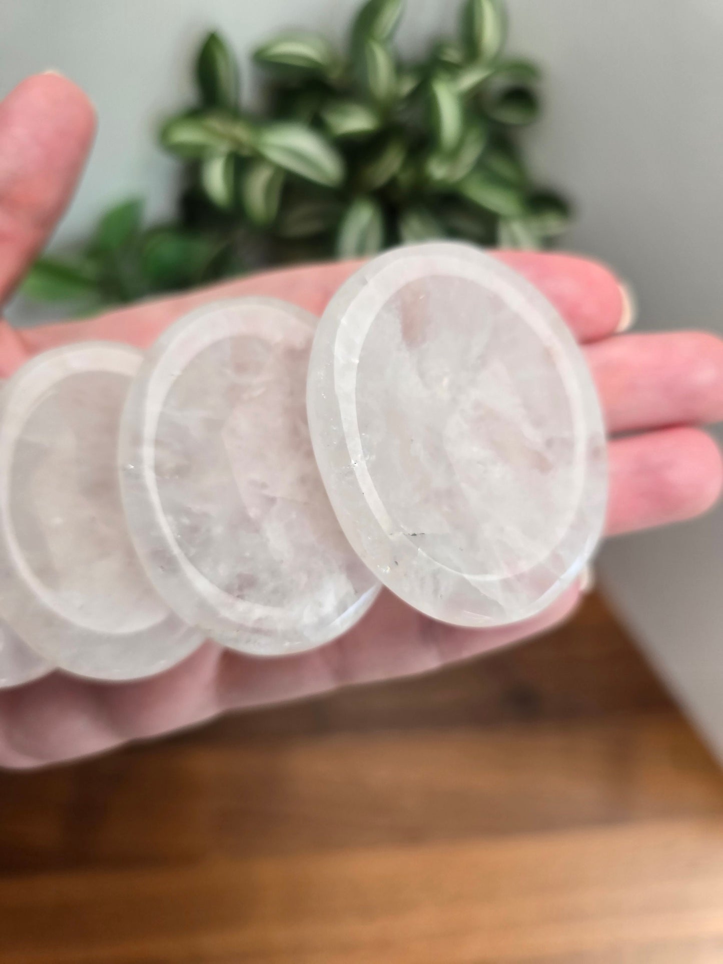 Worry Stone: Clear Quartz Crystal for Fidgeting (1.9 Inch Pocket Size)
