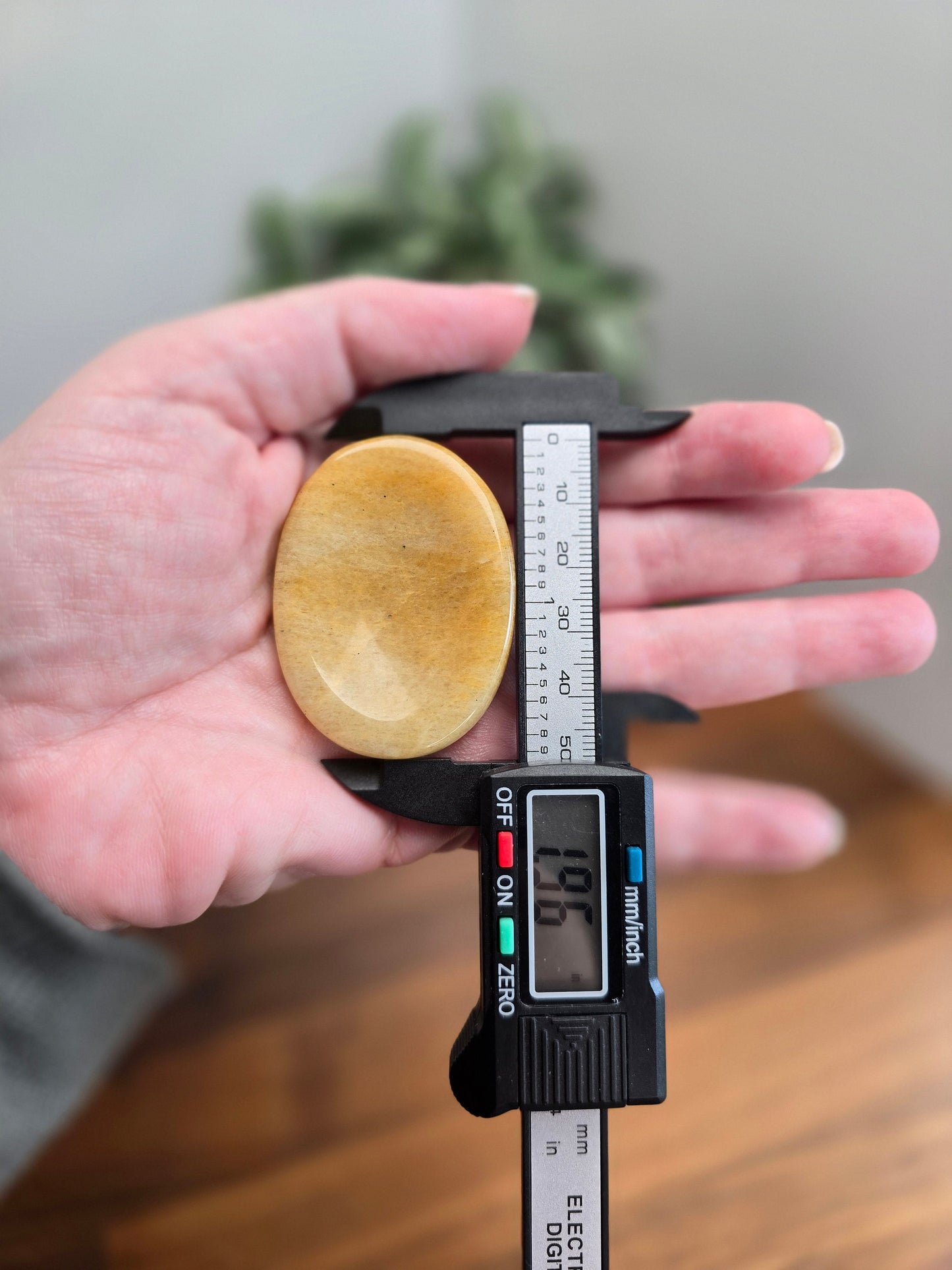 Yellow Aventurine Worry Stone: Large ADHD Fidget Pocket Stone