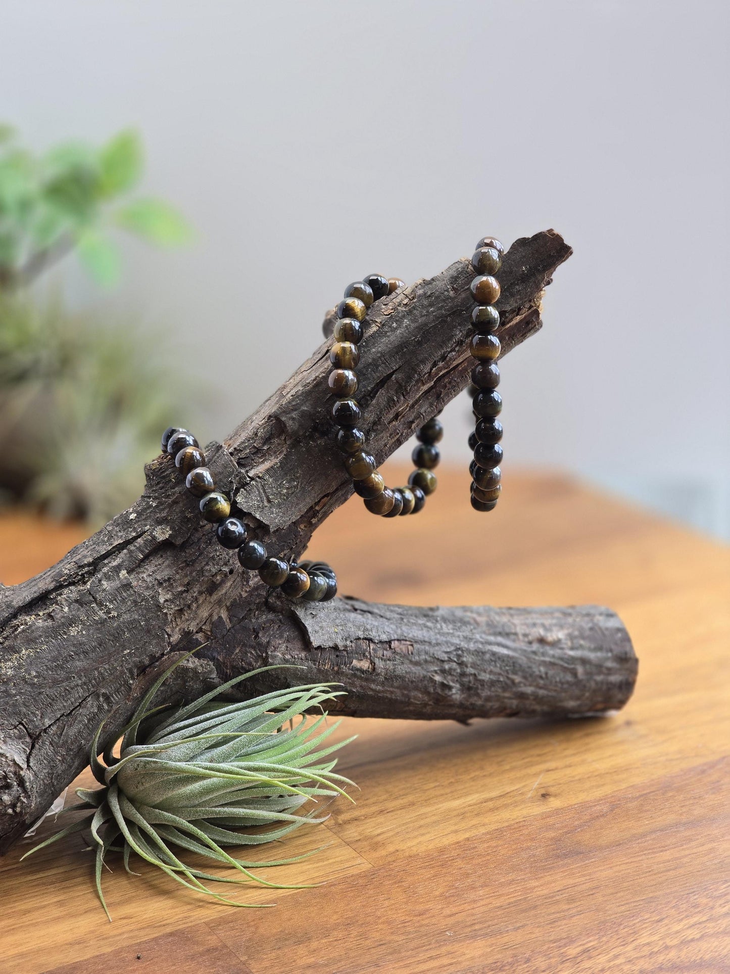 Blue & Yellow Tiger Eye | 8MM Crystal Bracelet | Mixed Tigerseye Beads | Gifts for Men or Teens | Intuitively Chosen