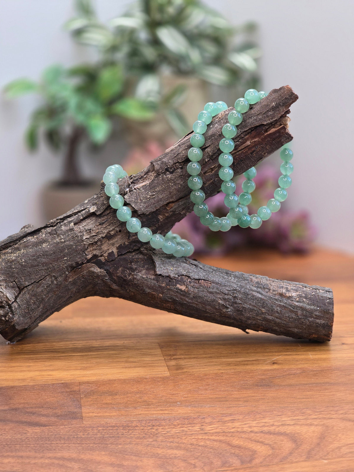 Green Aventurine Bracelet: 8MM Crystal Beads | Easter Fit for Spring or Happy St Patricks Day Luck Abundance Manifestation | August Birthday