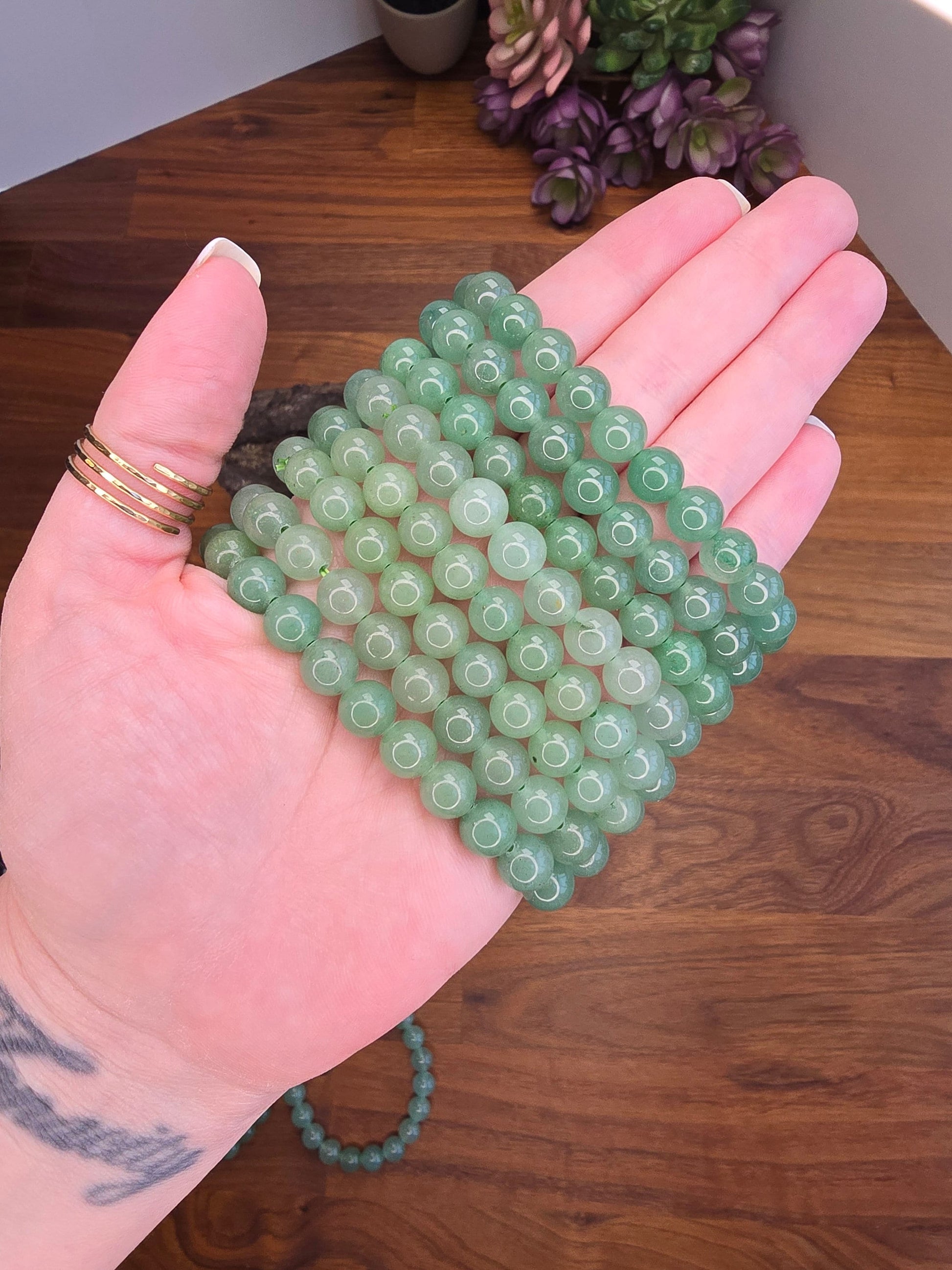 Green Aventurine | 8MM Crystal Bracelet Favorites | Lucky Girl Crystal Confetti Add On | St Patrick's Day Jewelry | Avoid the Pinch!