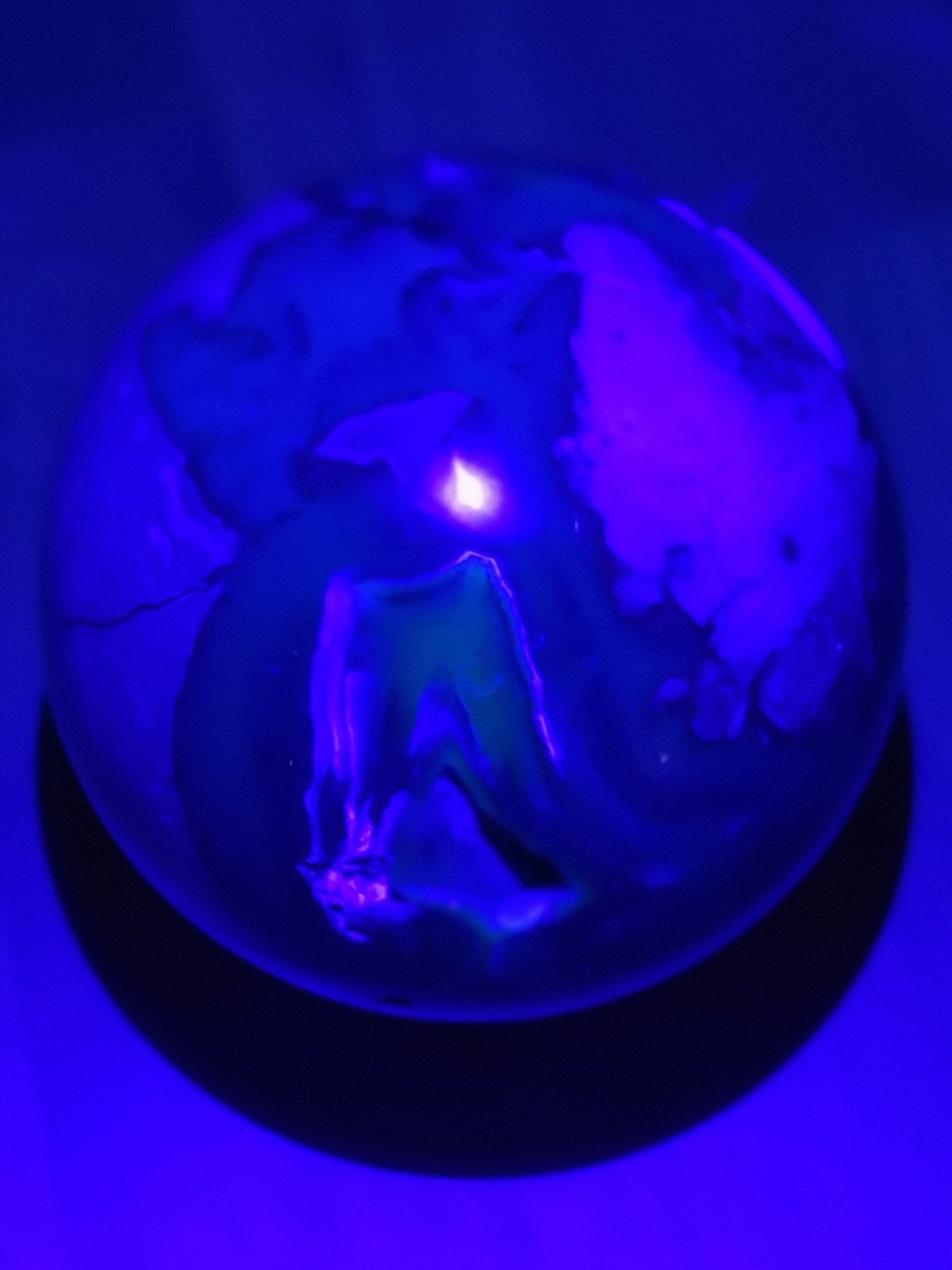 Lovely Large Volcanic Agate Crystal Sphere | A | 90 MM | UV Reactive | White Black Brown and Gray | One of a Kind