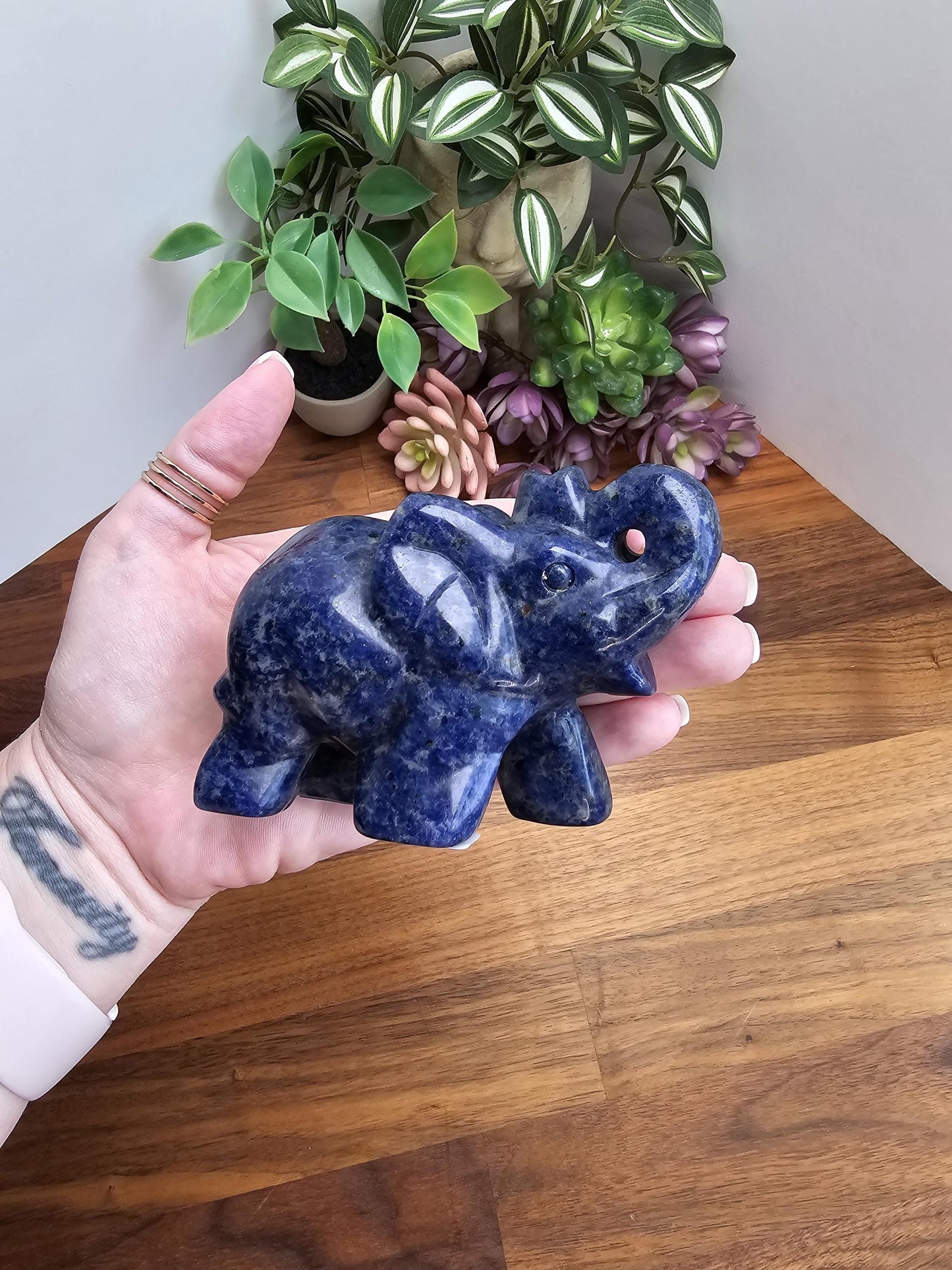Blue Sodalite Crystal Elephant