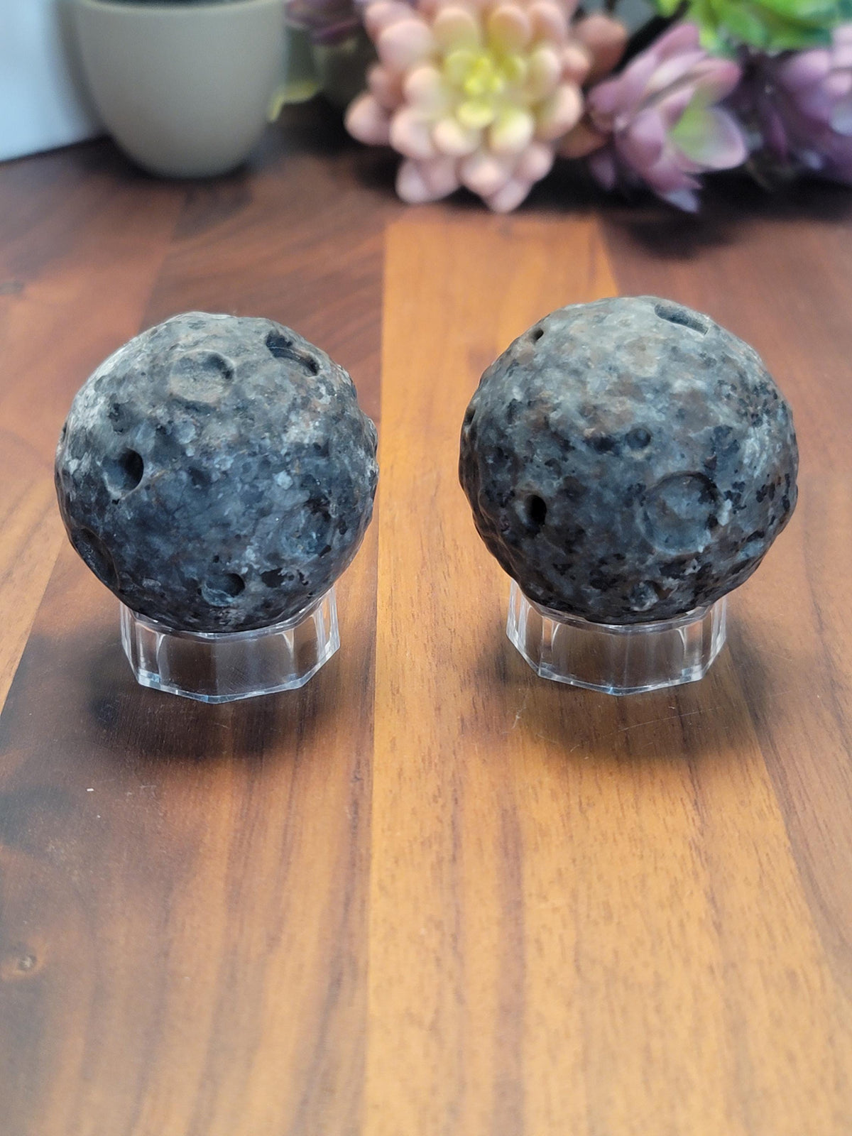 Magical Moon Yooperlite Crystal Carving | 2 Inches | Gray Black and White | UV Reactive | Intuitively Chosen