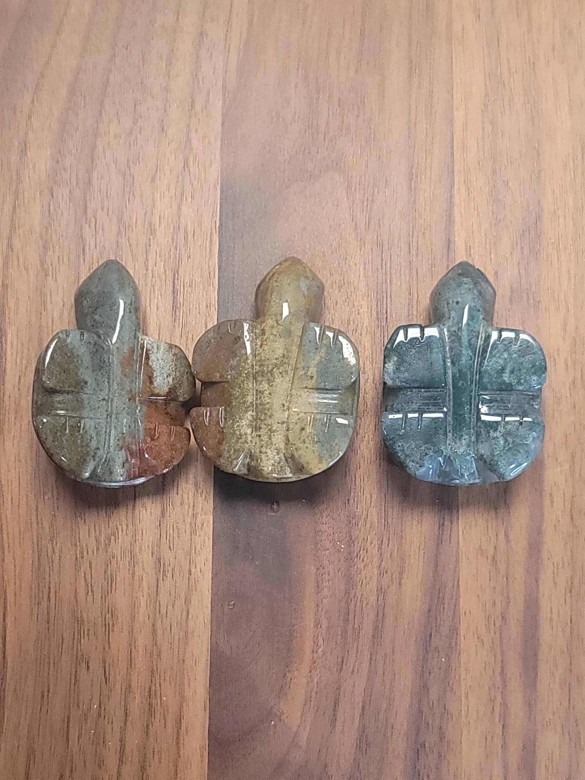 Ocean Jasper Turtle Crystal Carving | 2 X 1.4 Inches | Green Blue and Brown | Intuitively Chosen