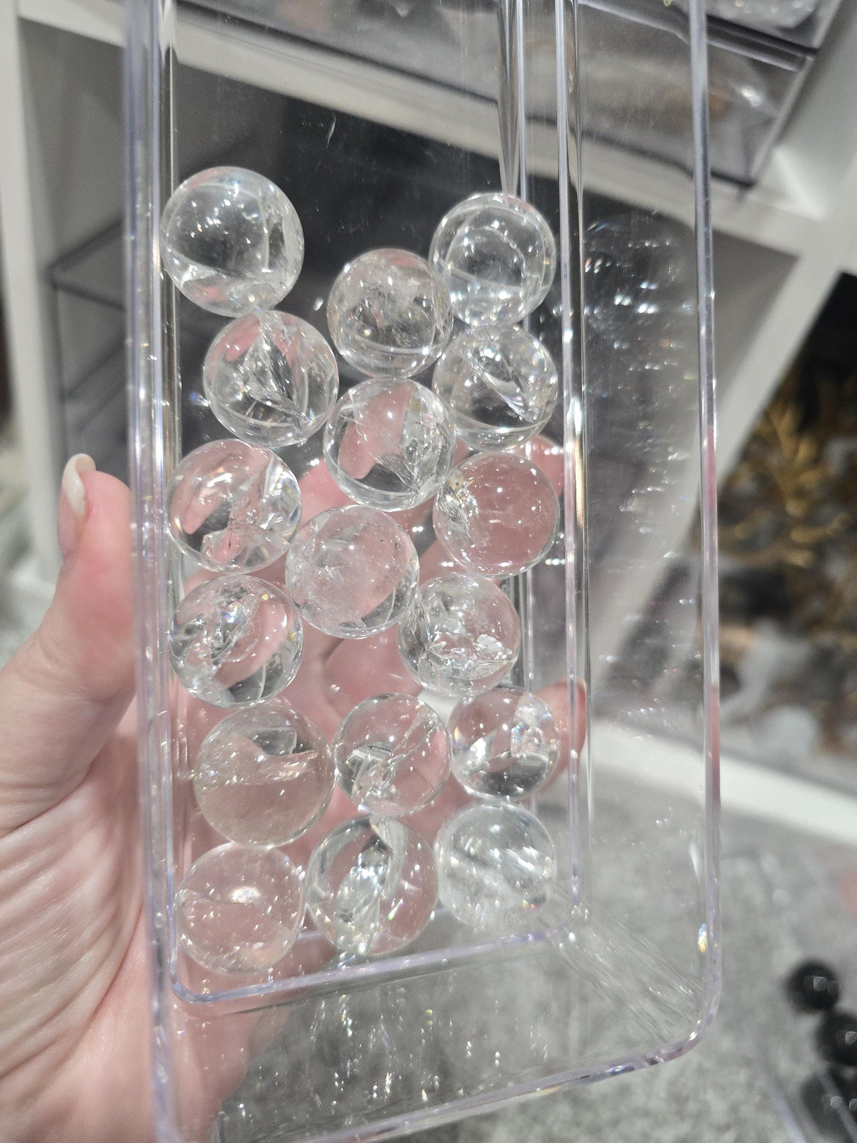 Crackle Quartz Mini Sphere: Crystal Gazing Stone Ball