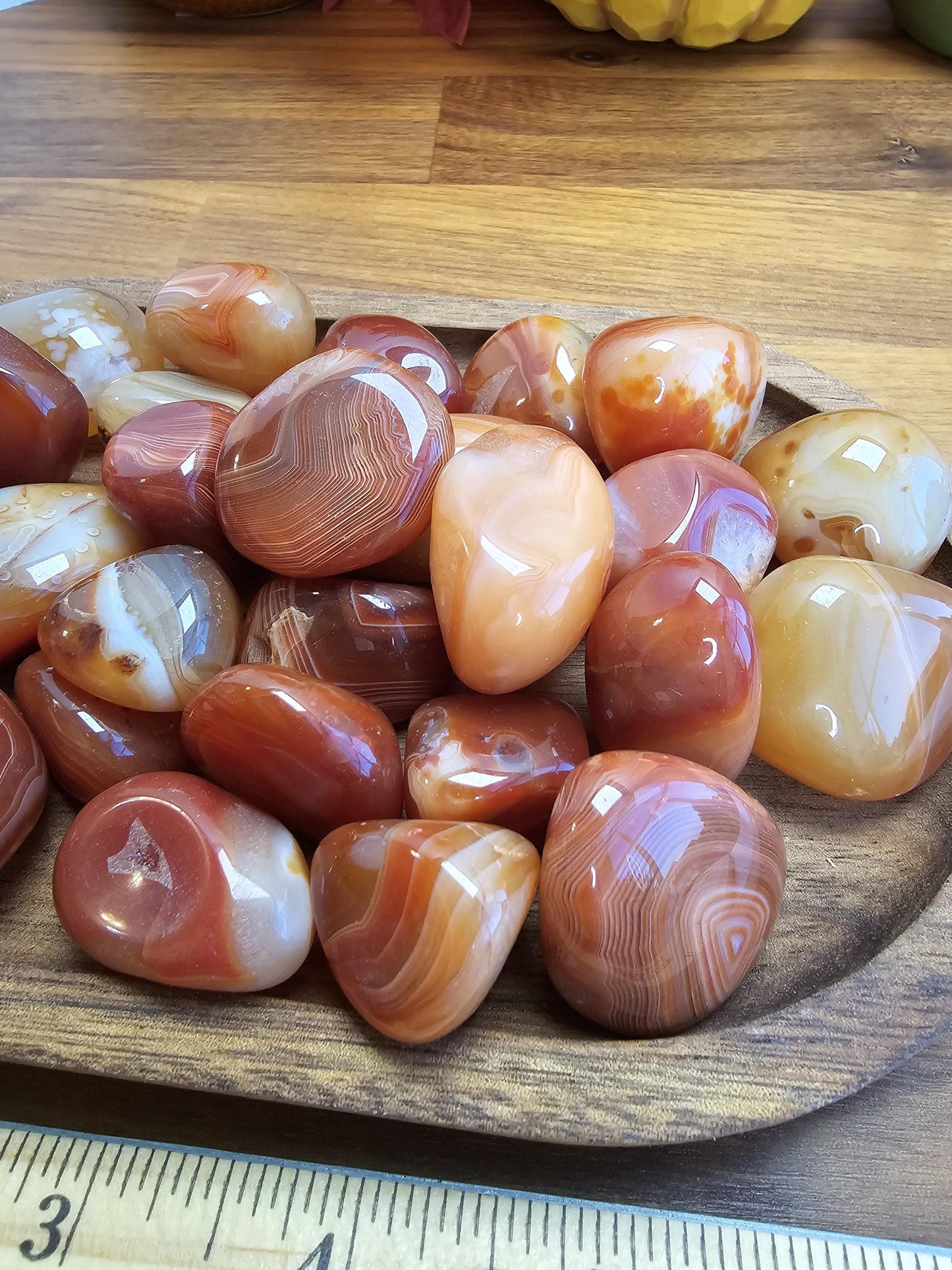 Carnelian Crystal Tumbles | Medium with Sardonyx Banding | Autumn Harvest Crystal Confetti Mix Add On | Red Banded Agate | Intuitive Choice