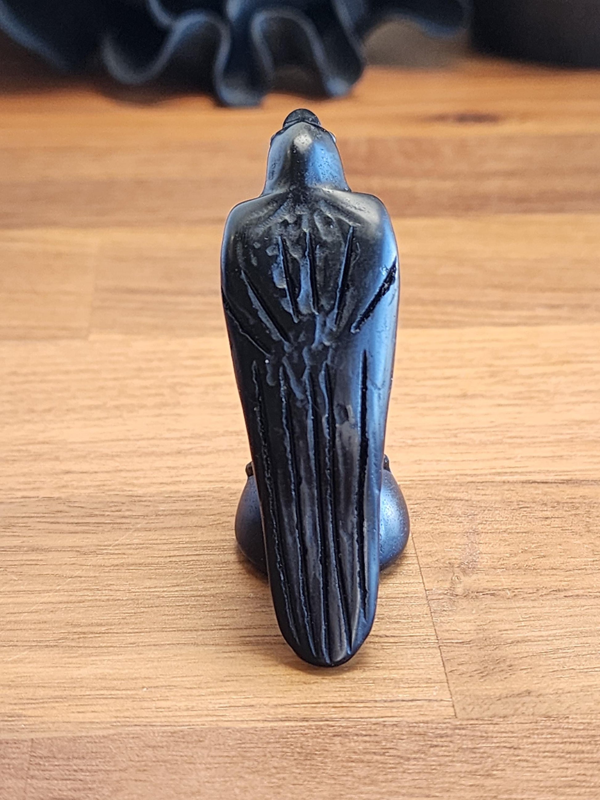 Large Crow Crystal | Black Obsidian Raven Carving | Crystal Bird | Around 2" | Omen Crystals | Nevermore Bird | Intuitively Chosen