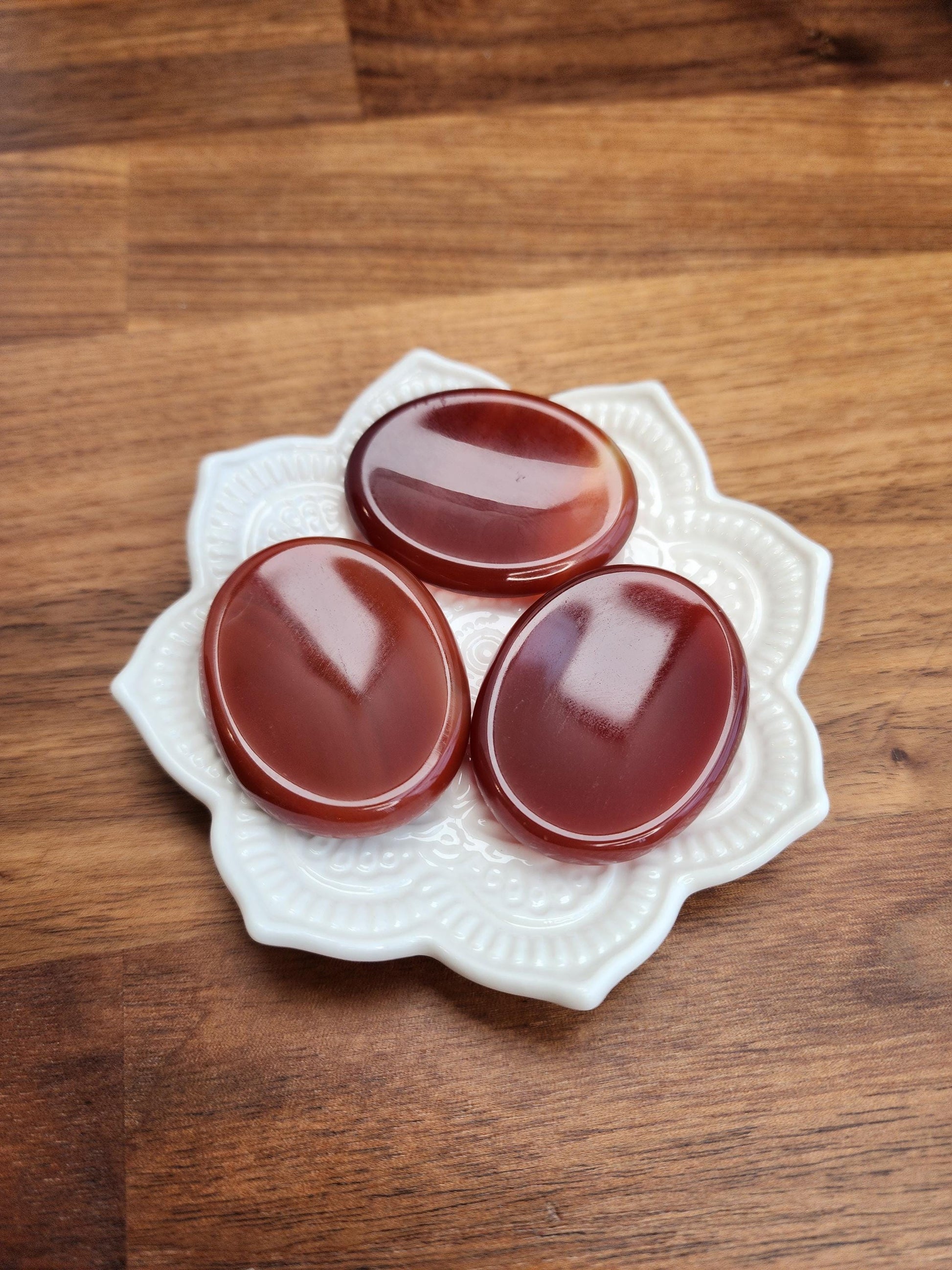 Carnelian Worry Stone: Scarlet Fidget Crystal for Anxiety, ADHD