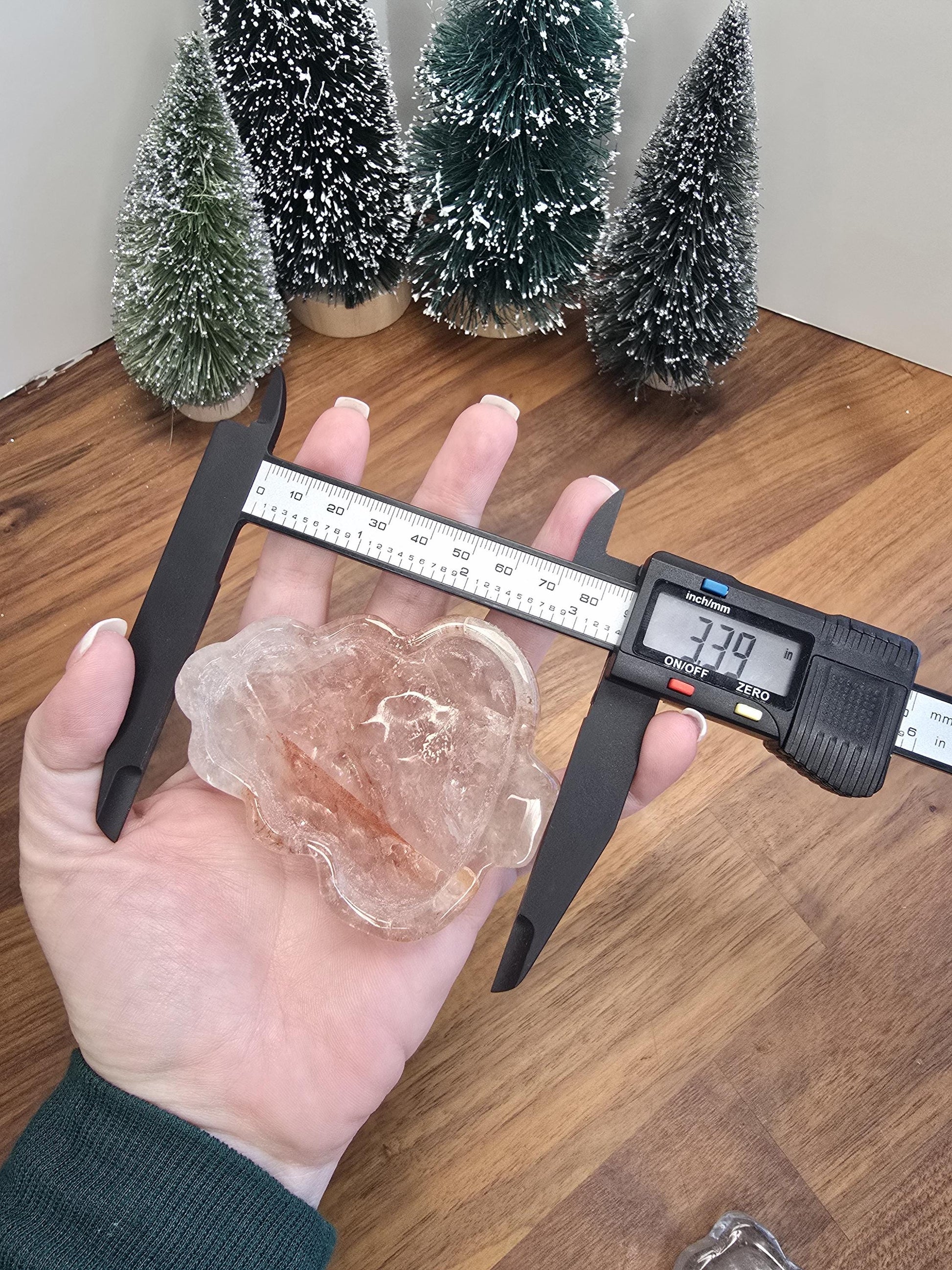 Quartz Crystal Ring Dish Tree | Trinket Bowl for Jewelry like Engagement Rings | Cute Winter Home Decor Spoon Rest or Holiday Soap Tray