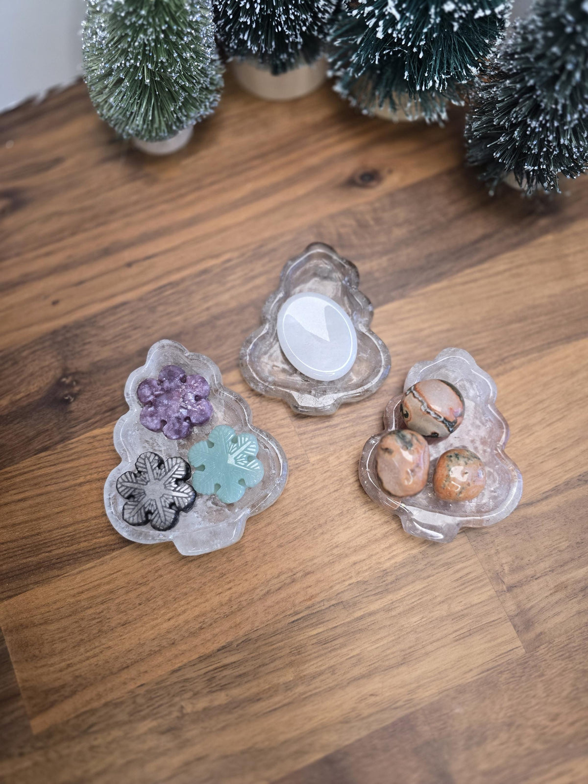 Quartz Crystal Tree Ring Dish: Holiday Home Decor