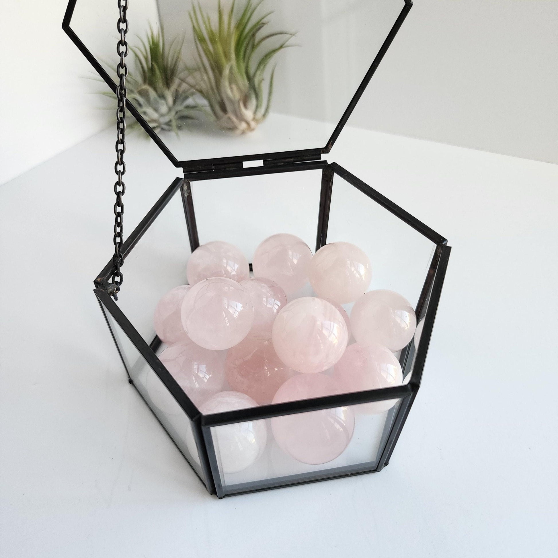 Rose Quartz Spheres, Some with Rainbow! Small size. Intuitively chosen just for you!
