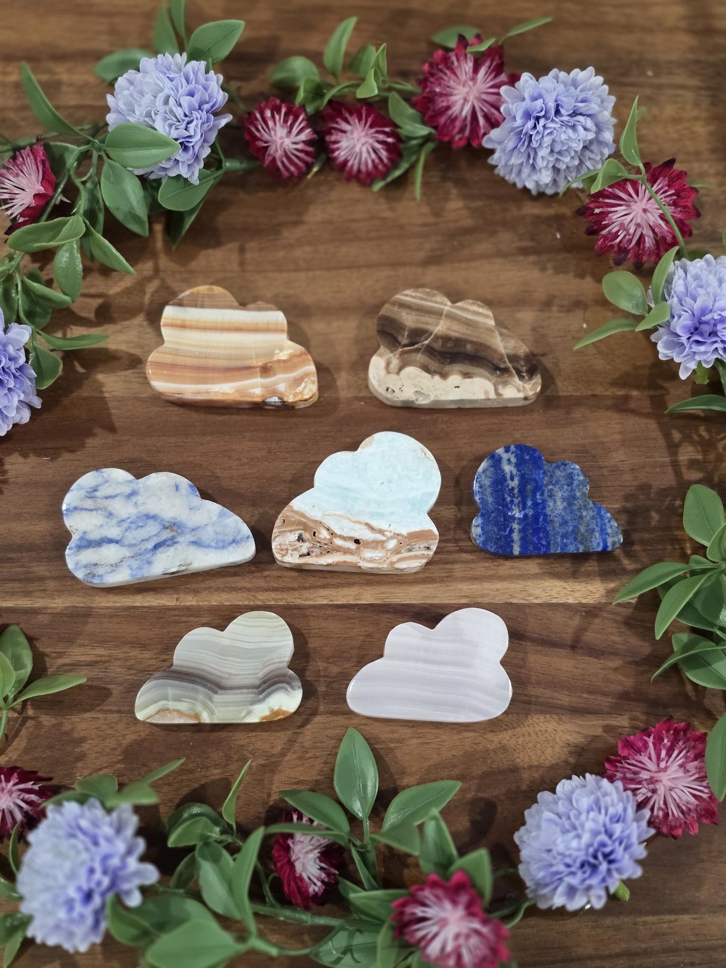 Calming Crystal Clouds in Blue, Pink, Teal, and Caramel Browns | Cute Easter Basket Ideas and Summer Home Decorations