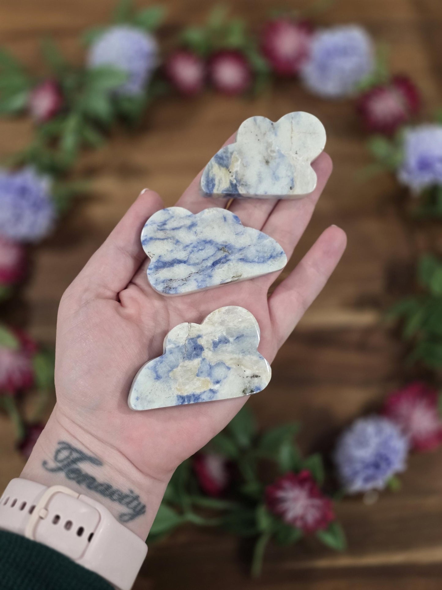 Calming Crystal Clouds in Blue, Pink, Teal, and Caramel Browns | Cute Easter Basket Ideas and Summer Home Decorations