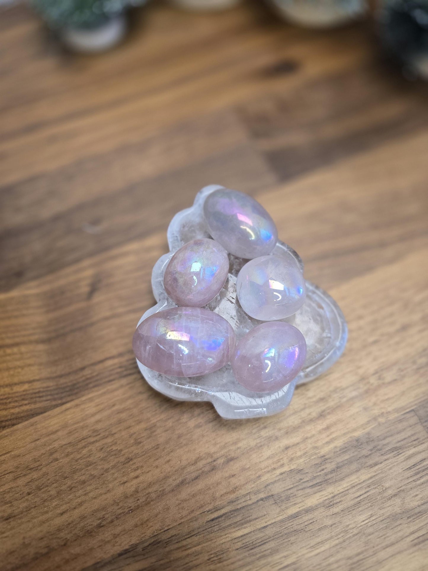 Quartz Crystal Ring Dish Tree | Trinket Bowl for Jewelry like Engagement Rings | Cute Winter Home Decor Spoon Rest or Holiday Soap Tray