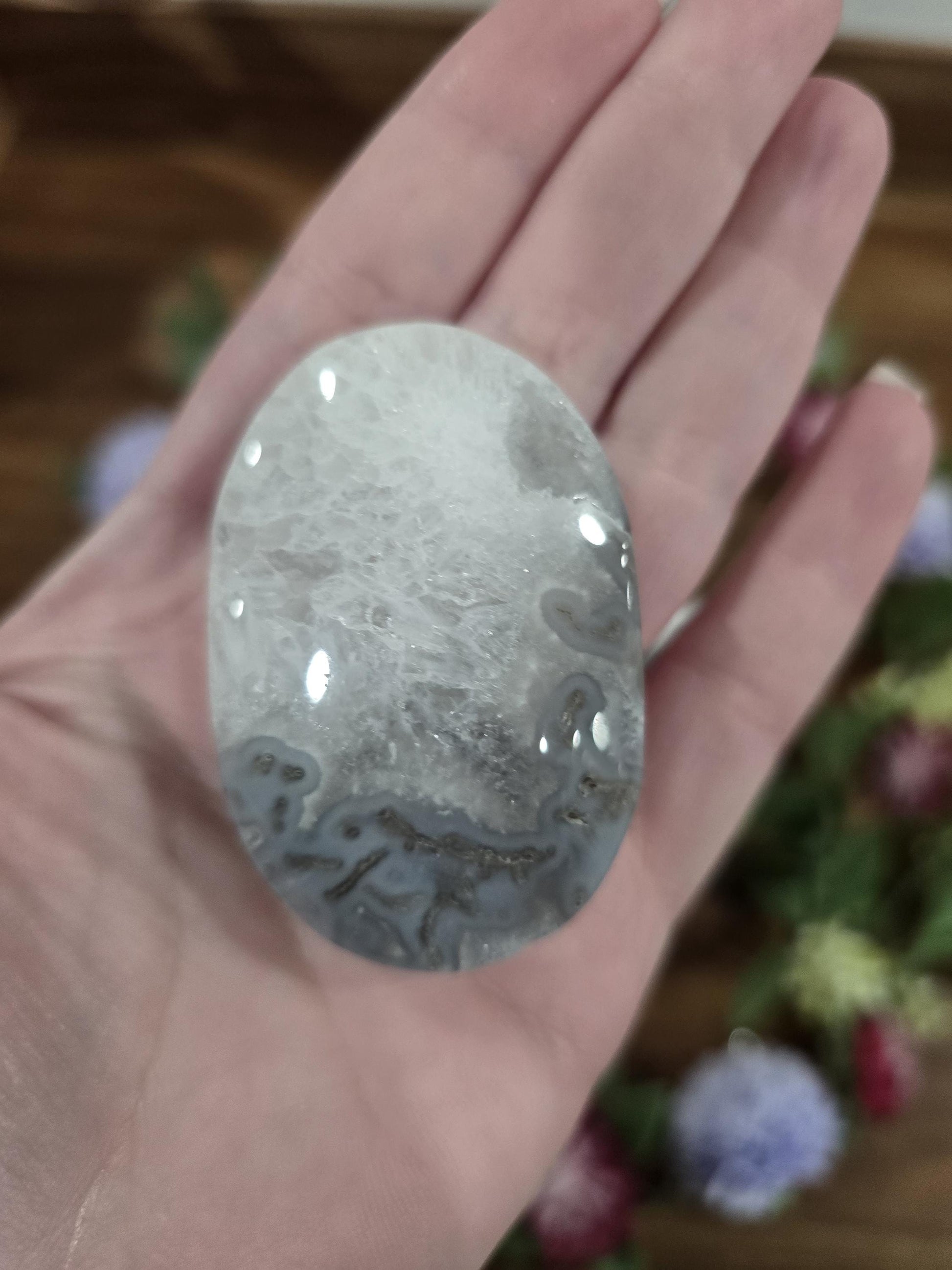 Moss Agate Palmstones | Over 2 inches | Natural Green Gemstone Pocket Stones for Gifts, Collecting, and Relaxation