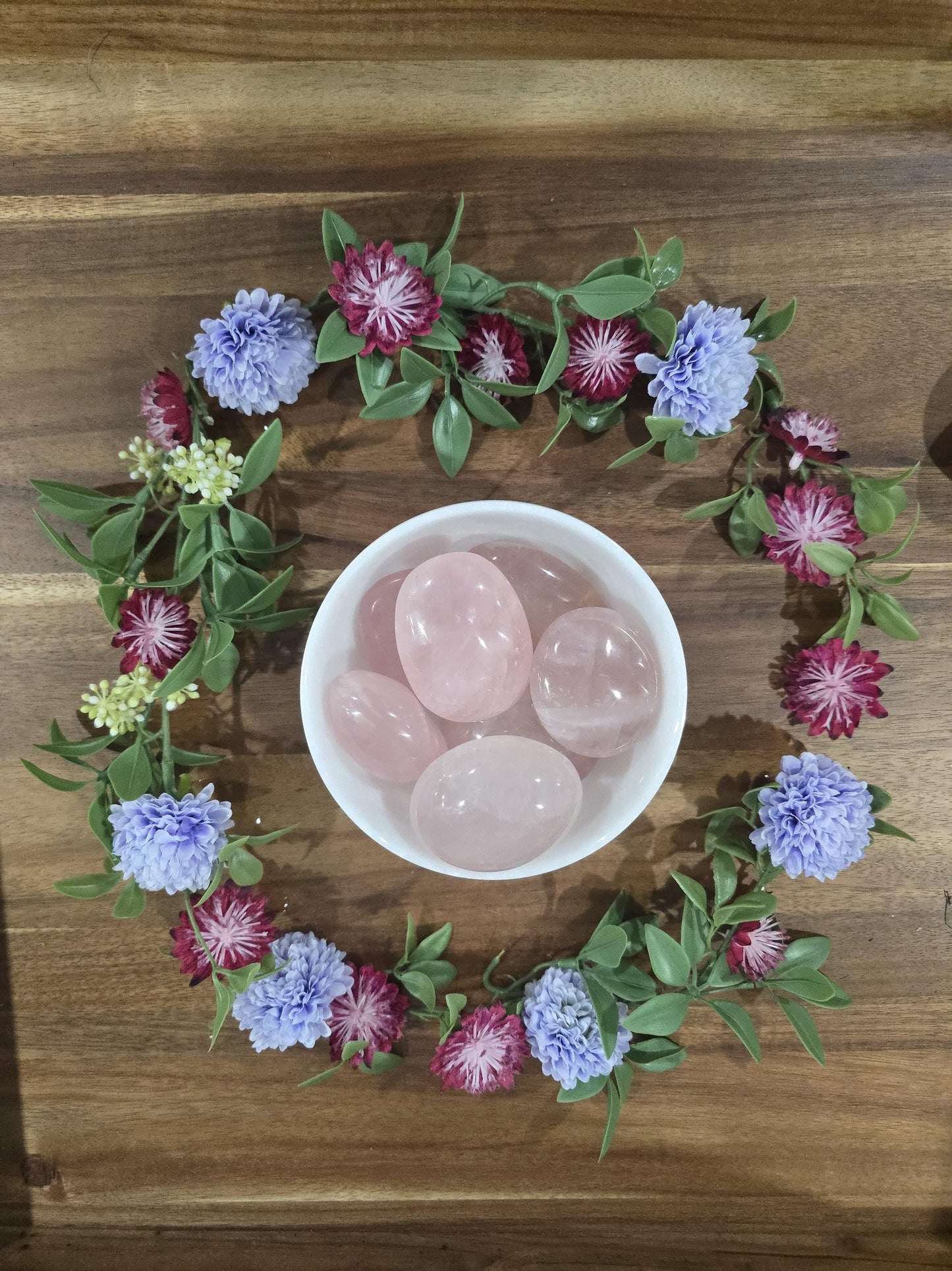 Big Rainbow Rose Quartz Palmstones | High Quality Pink Crystals, Hand Carved & Polished | ADHD ASD SPD Pocket Fidgets | Women, Girls, Teens