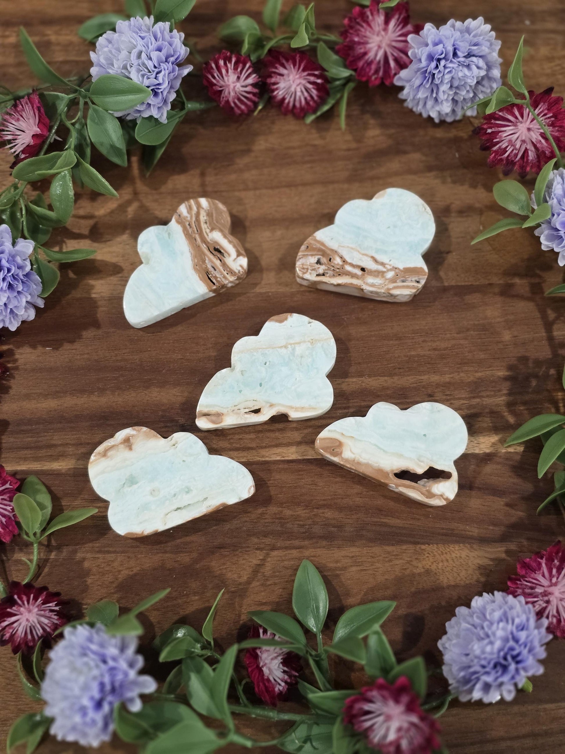 Calming Crystal Clouds in Blue, Pink, Teal, and Caramel Browns | Cute Easter Basket Ideas and Summer Home Decorations