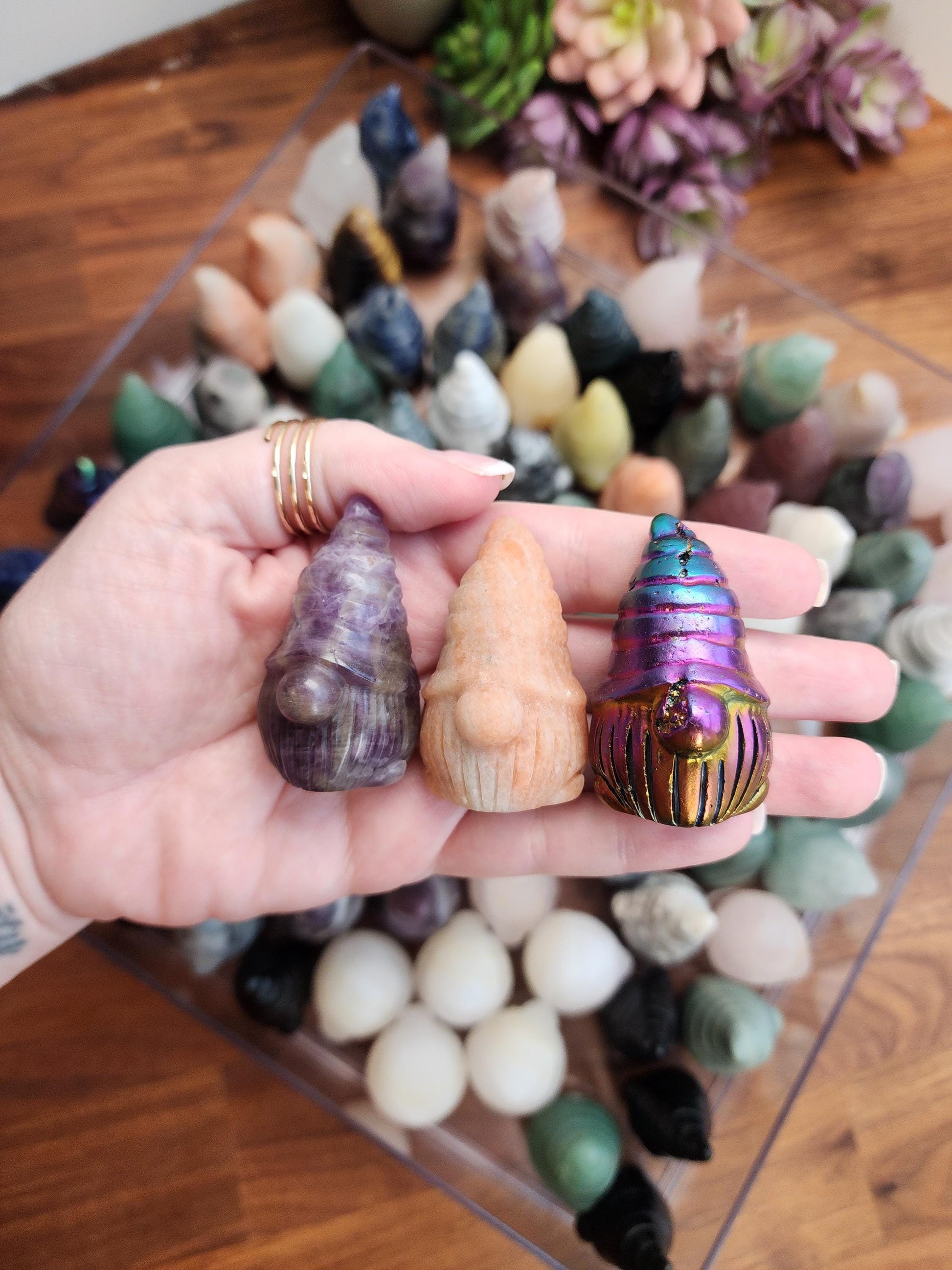 Imperfect Crystal Gnomes | Surprise Mystery Crystal Picks! | Adorable Wizard Misfits | Slight Chips, cracks, sizing or discoloration