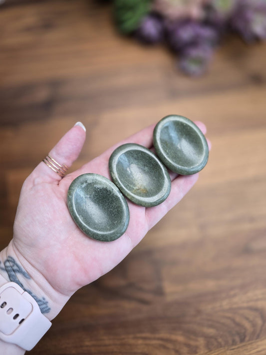 Chunky Green Aventurine Worry Stone: Natural Fidget Toy (1.9")