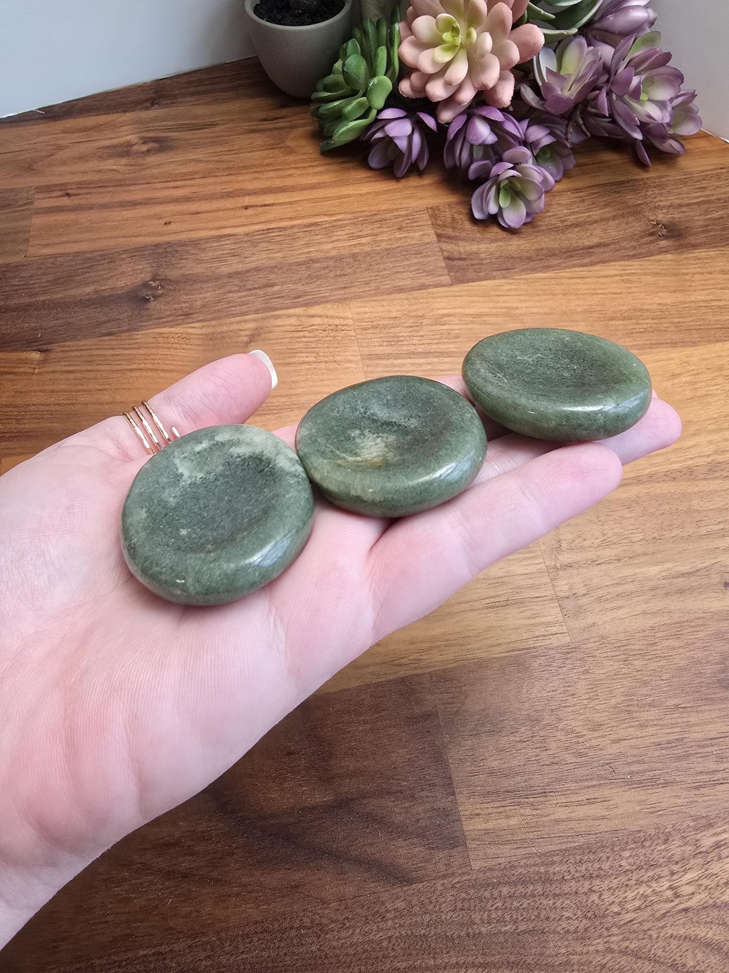 Chunky Green Aventurine Worry Stone: Natural Fidget Toy (1.9")