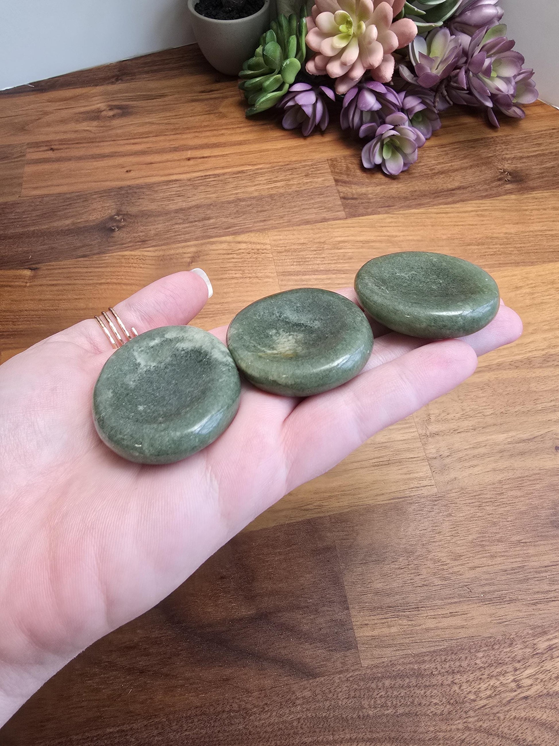 Chunky Green Aventurine Worry Stone: Natural Fidget Toy (1.9")