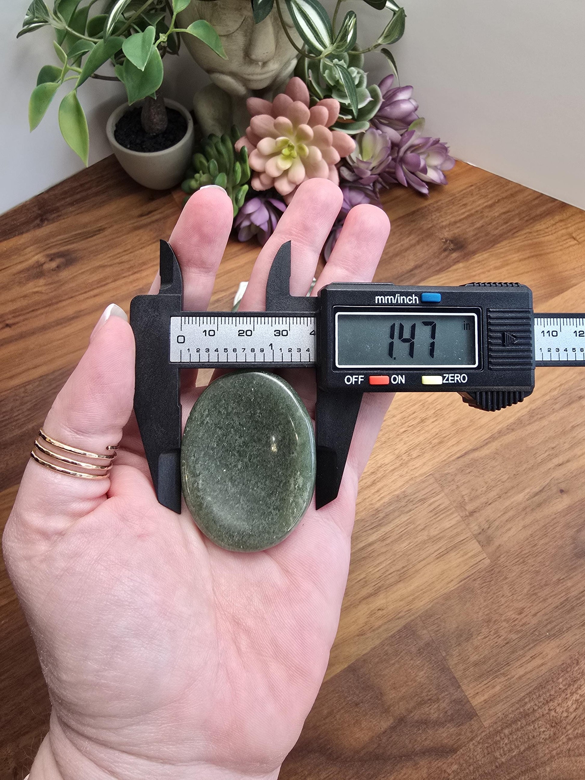 Chunky Green Aventurine Worry Stone: Natural Fidget Toy (1.9")