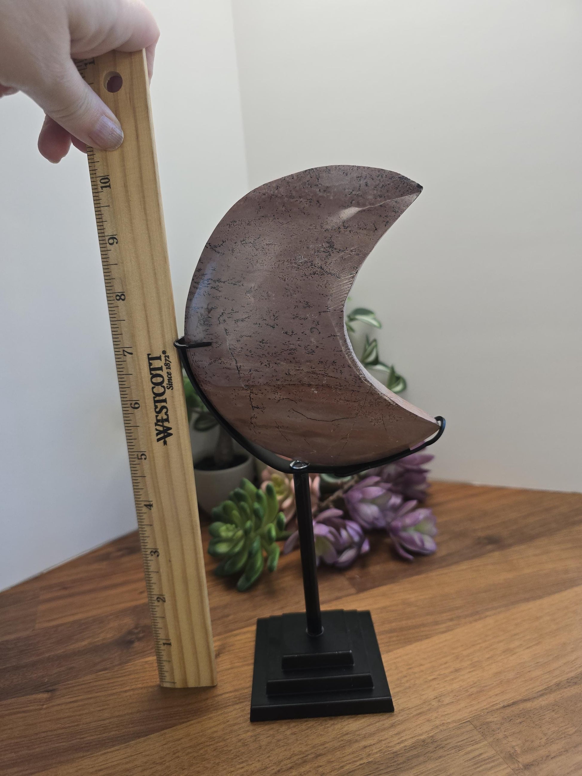 Crystal Moon Stand: Bendable Metal in Silver or Gold