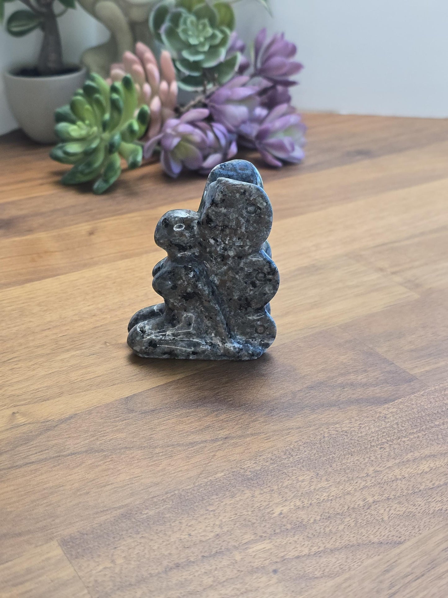 Fanciful Fairy Crystal Carving | 3.5 Inches | Black Brown and Gray | UV Reactive | Intuitively Chosen